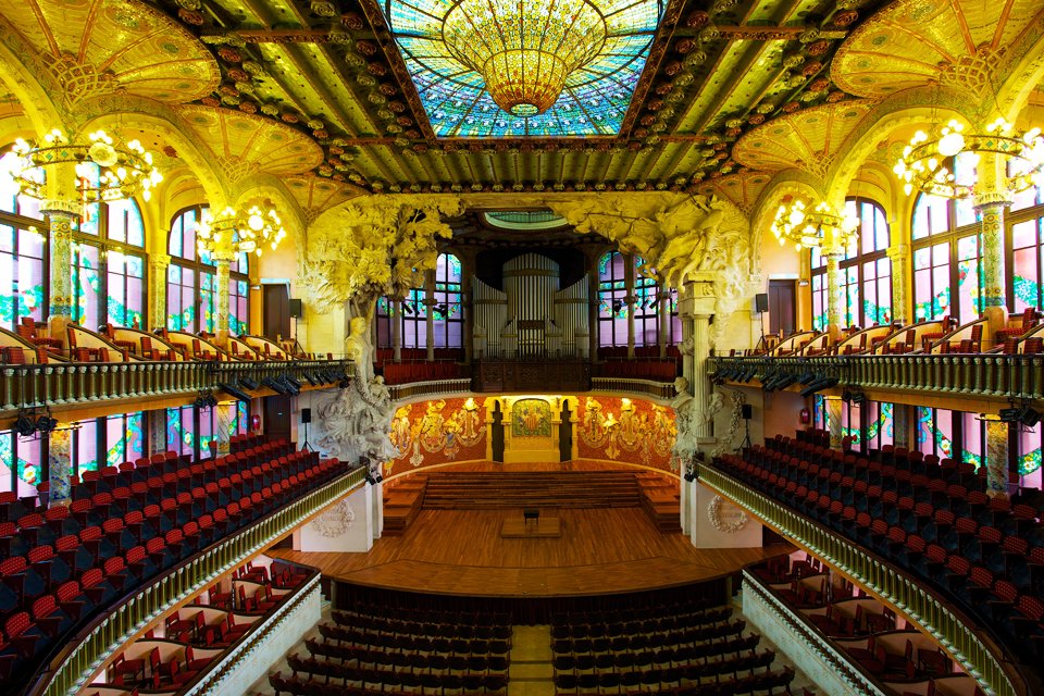 Palau de la Musica in Barcelona, Spanje