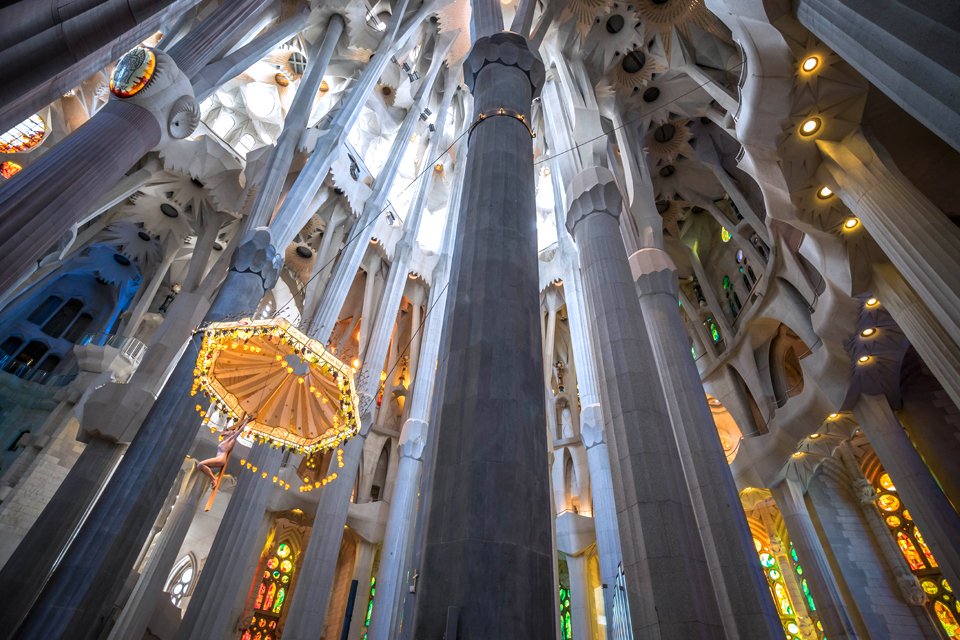 Het koor van de Sagrada Família,Spanje