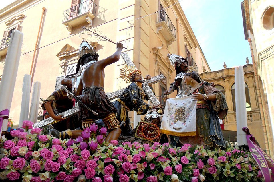 Paasprocessie op Sicilië, Italië