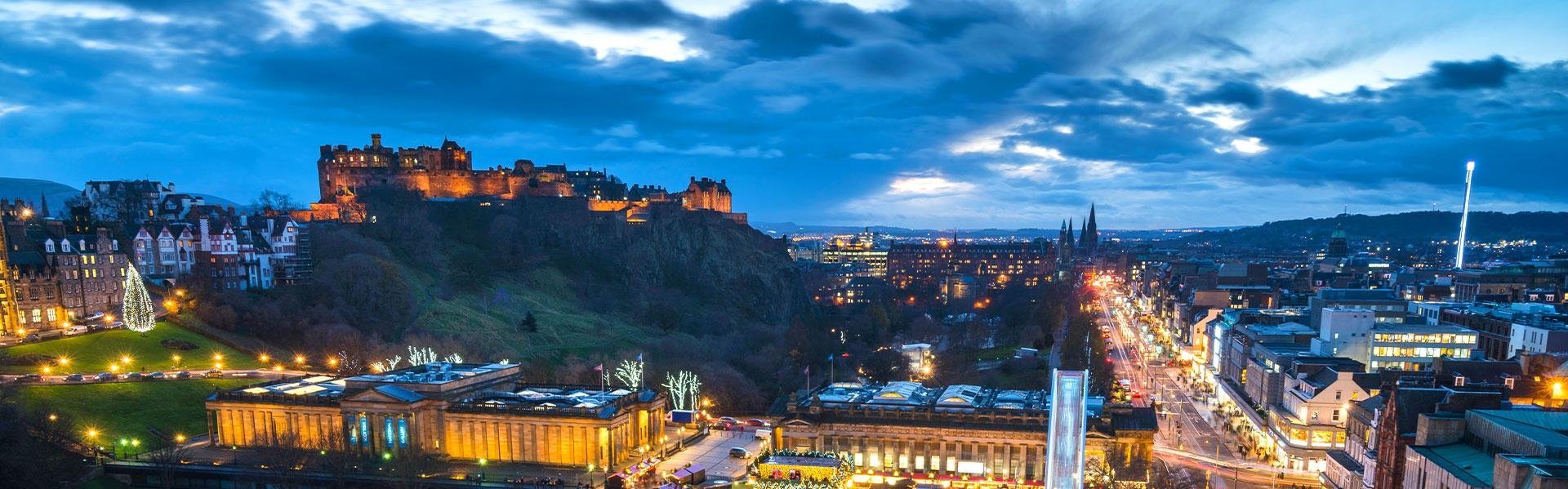 Edinburgh Castle, Edinburgh, Christmas, Schotland, Groot-Brittannië