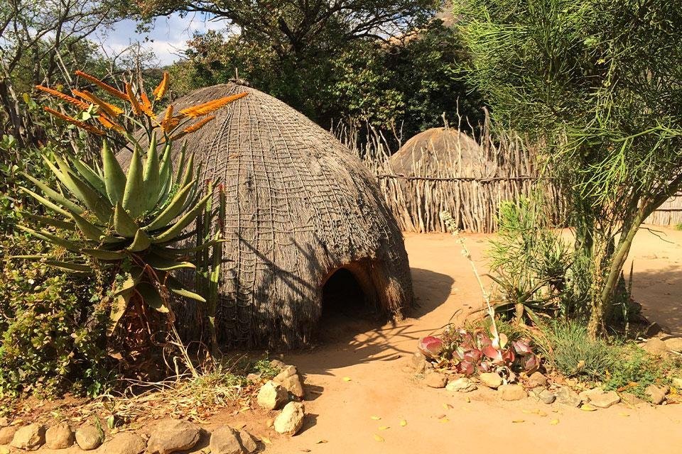 Traditionele hut in Eswatini