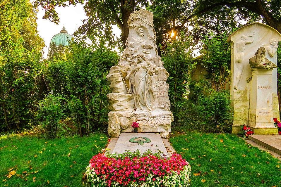 Graf Johann Strauss op Zentralfriedhof Wenen Oostenrijk