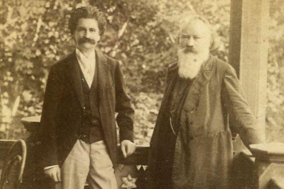 Johann Strauss en Johannes Brahms